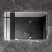 Зеркало с лазерной гравировкой, контурной подсветкой и сенсорным выключателем CZR-SPC-DUET-1200-800-LED-TCH, 12V, 220-240V, 1200x800x30 - Gidratop.ru изображение