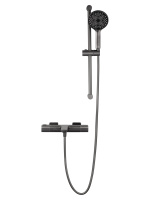 Смеситель для ванны с душевым гарнитуром и термостатом WONZON & WOGHAND SOLID, Темный графит (WW-C2011-A-BGG) - Gidratop.ru изображение