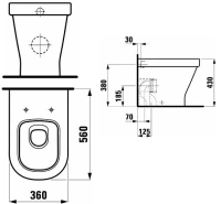 Приставной унитаз Laufen LB3 8.2168.4.000.000.1 - Gidratop.ru изображение