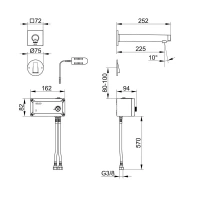 Смеситель Keuco Ixmo 59517371102 для раковины, сенсорный, цвет черный матовый - Gidratop.ru изображение