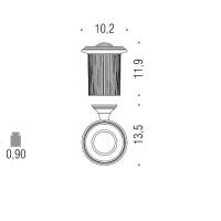 Colombo Hermitag Стакан подвесной, цвет: PVD золото/матовое стекло - Gidratop.ru изображение