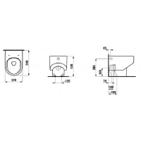 Унитаз напольный Laufen Sonar 8.2334.1.757.000.1 безободковый, цвет белый матовый - Gidratop.ru изображение