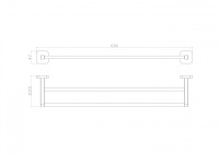 Полотенцедержатель двойной WONZON & WOGHAND STILL, Хром (WW-6611) - Gidratop.ru изображение