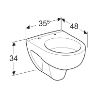 Подвесной унитаз Geberit Renova Nr.1 Comprimo New, 203245000 - Gidratop.ru изображение
