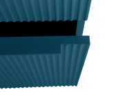 PREMIUM Колонна подвесная с распашной дверью, с зеркалом внутри, одним выдвижным ящиком, реверсивная 55508 Plisse Blu petrolio, 35x38x150 - Gidratop.ru изображение