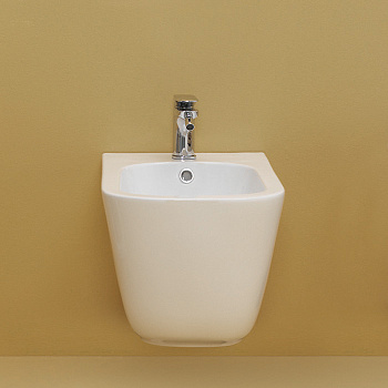 Биде подвесное 54х35см, c 1 отв под смеситель, c креплением WB9N, цвет: белый матовый