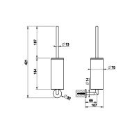 Gessi Anello ершик настенный черный, цвет: хром - Gidratop.ru изображение