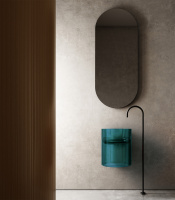 Раковина подвесная прозрачная ABBER Kristall AT2704Aquamarin бирюзовая - Gidratop.ru изображение