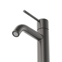 RELAX-LS1-GM Смеситель для раковины однорычажный с донным клапаном, оружейная сталь - Gidratop.ru изображение