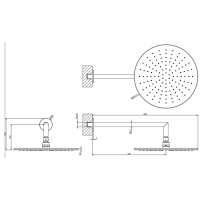 Gessi Emporio shower верхний душ для настенного крепления, поворотная, с защитой от известкового налёта, цвет: Black XL - Gidratop.ru изображение