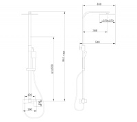 Душевая стойка ABBER Daheim AF8220SPL без излива, сатин - Gidratop.ru изображение