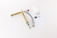 Смеситель ABBER Perfekte 316 AF8A11BG-L для раковины, золото брашированное - Gidratop.ru изображение