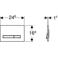 Клавиша Geberit Sigma Type 50 115.670.JV.2, двойной смыв, клавиши - красное золото, панель - под бетон - Gidratop.ru изображение