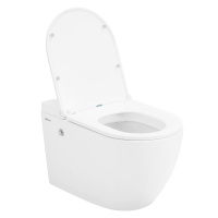 Комплект ABBER подвесной унитаз Bequem AC1108P белый с импульсным смывом с инсталляцией AC0101P - Gidratop.ru изображение