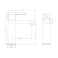 Смеситель для раковины WONZON & WOGHAND, Темный графит (WW-A40982-BGG) - Gidratop.ru изображение