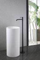 Смеситель ABBER Wasser Kreis AF8140B напольный для раковины, черный матовый - Gidratop.ru изображение