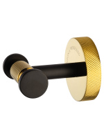 Двойной крючок для ванной WONZON & WOGHAND MAJESTIC, Черный/Золото (WW-9225) - Gidratop.ru изображение