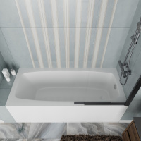 Ванна акриловая Vincea VBT-2S170-FR с каркасом 1700*750*440, пристенная, цвет белый - Gidratop.ru изображение