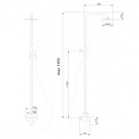 Душевая стойка ABBER Weiss Insel AF8020FWL без излива, белый матовый - Gidratop.ru изображение