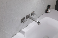 Смеситель ABBER Wasserfall AF8612NG для раковины скрытого монтажа, никель - Gidratop.ru изображение