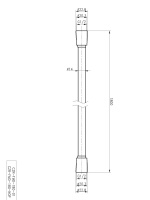 CZR-FMD-180-NOP Гибкий шланг PVC, длина 1,8 м, чёрный матовый - Gidratop.ru изображение