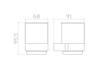 Стакан для зубных щеток с держателем WONZON & WOGHAND CARBON, Черный (WW-7721) - Gidratop.ru изображение