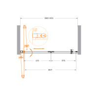 Душевая дверь CEZARES ECO-O-BS-12-90-C-Cr - Gidratop.ru изображение