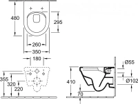 Подвесной безободковый унитаз Villeroy&Boch Architectura Plus 4687hr01, с микролифтом - Gidratop.ru изображение