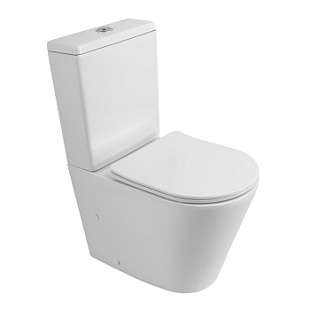 Унитаз-компакт безободковый BelBagno FLAY-R BB2149CPR/SC/BB2149T