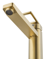 Смеситель для раковины высокий WONZON & WOGHAND FRAME, Брашированное золото (WW-88239010- BG) - Gidratop.ru изображение