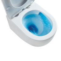 Унитаз подвесной Tornado Globo VT1-52T безободковый, цвет белый, ультратонкое soft-close сиденье - Gidratop.ru изображение