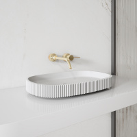 Раковина накладная ABBER Stein AS2601 белая матовая - Gidratop.ru изображение