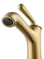 Смеситель для раковины WONZON & WOGHAND STEAM, Брашированное золото (WW-88139008-BG) - Gidratop.ru изображение
