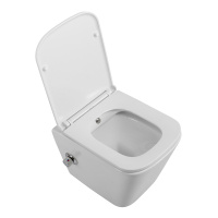 DUE Унитаз подвесной с сиденьем и креплением с функцией биде и смесителем BB3103CHR-BS/SC - Gidratop.ru изображение