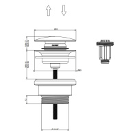 GESSI 316 донный клапан нажимной ldquo;StopGo, для раковин без перелива, цвет Brushed Brass PVD - Gidratop.ru изображение