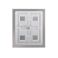 Зеркало в алюминиевой раме со встроенным светильником и сенсорным выключателем по периметру рамы, SPC-KRAFT-700-800-SENS-AL, 700x800x32 мм - Gidratop.ru изображение