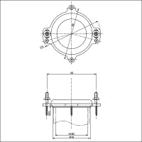 Фланец для унитаза CS989VT#NW1/CS985VR#NW1 (необходим при сливе в пол) (БЕЗ унитаза не продаем!) - Gidratop.ru изображение