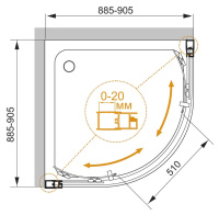 Душевой уголок CEZARES MOMENTO-R-2-90-C-Cr - Gidratop.ru изображение