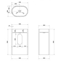 Раковина отдельностоящая ABBER Stein AS2551-H белая матовая - Gidratop.ru изображение