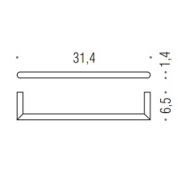 Colombo Mini Держатель полотенца 31,4*6,5cм, цвет: PVD золото матовое - Gidratop.ru изображение