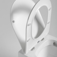 Унитаз подвесной Piatti VT1-11S, цвет белый, ультратонкое soft-close сиденье - Gidratop.ru изображение