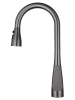 Смеситель для кухни с выдвижным изливом WONZON & WOGHAND, Темный графит (WW-121E201B-BGG) - Gidratop.ru изображение