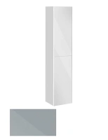 Шкаф-пенал Keuco Royal Reflex 34031 330001 подвесной 35 см, с корзиной, фасад зеркало, титан, петли слева - Gidratop.ru изображение