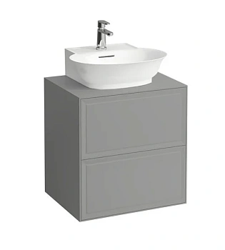 Тумба под раковину Laufen New Classic 57.5 х 45.5 х 60 см, 4.0600.4.085.627.1, подвесная, вырез посередине, серый