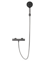 Смеситель для душа с термостатом WONZON & WOGHAND INN 3, Темный графит (WW-B2065-A-BGG) - Gidratop.ru изображение