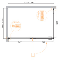 Душевой уголок CEZARES BELLAGIO-AH-1-140/100-C-BORO - Gidratop.ru изображение
