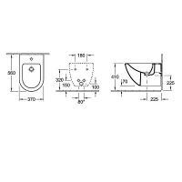 Комплект подвесного биде с унитазом Villeroy&Boch 7400 00R1/56601001 - Gidratop.ru изображение
