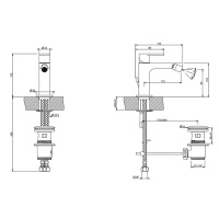 Gessi Emporio Via manzoni смеситель для биде с донным клапаном и соединительными шлангами, цвет: Black XL - Gidratop.ru изображение
