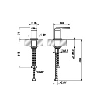 Gessi Ingranaggio смеситель для раковины без излива, цвет: хром - Gidratop.ru изображение