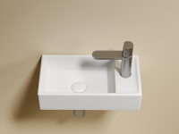 Умывальник подвесной прямоугольный (чаша слева, отверстие под смеситель справа) цвет белый матовый Element 407x217x100 - Gidratop.ru изображение